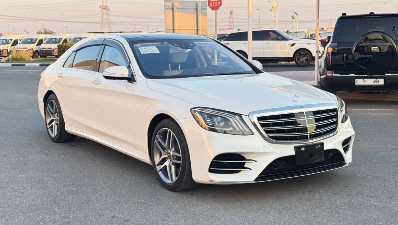 MERCEDES BENZ S560 2018 AMG – Diamond White, Full Beige Interior